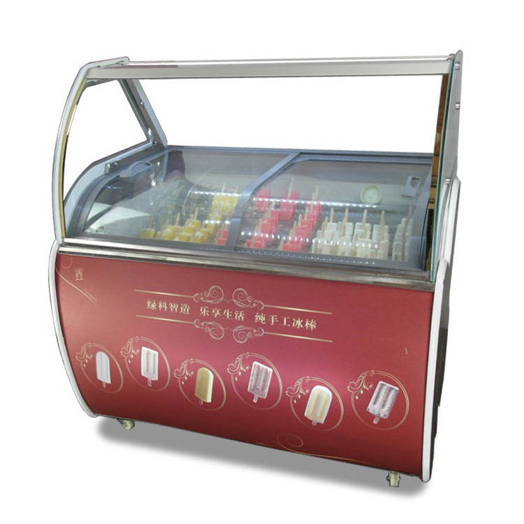 Commercial Display Sliding Glass Top Door Showcase Deep Freezer Price For Ice Cream for Ice Lolly