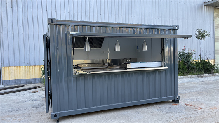 Custom Made Movable Bar Cafe Store 10ft Shipping Container Coffee Shop Container Shop Kiosk