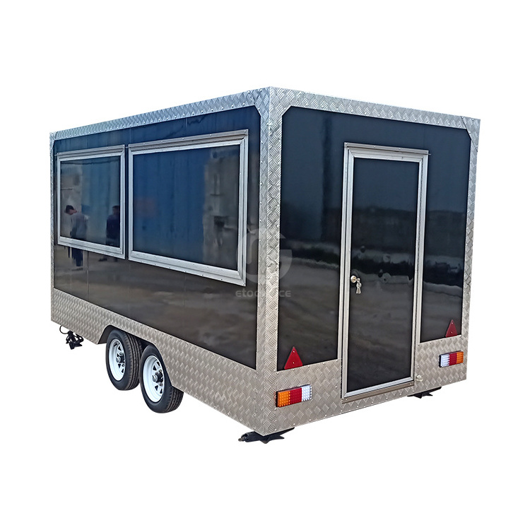 Custom Size Street Mobile Kitchen Pizza Trailer Taco Restaurant Fast Food Kiosk Bbq Food Truck