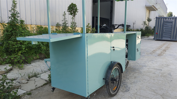 New design coffee tricycle bike food cart for mobile business tricycle bike food cart fast food motor tricycle