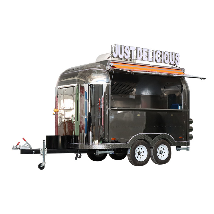 High quality mobile food cart, poffertjes mobile fruit trucks in USA, food stall design