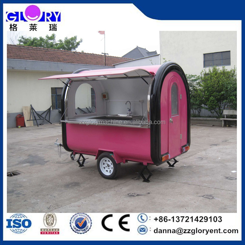 China Supplier Street Mobile Kiosk Fast Food Cart Trailer, Mini Donut Truck, Electric Food Cart With CE Approved