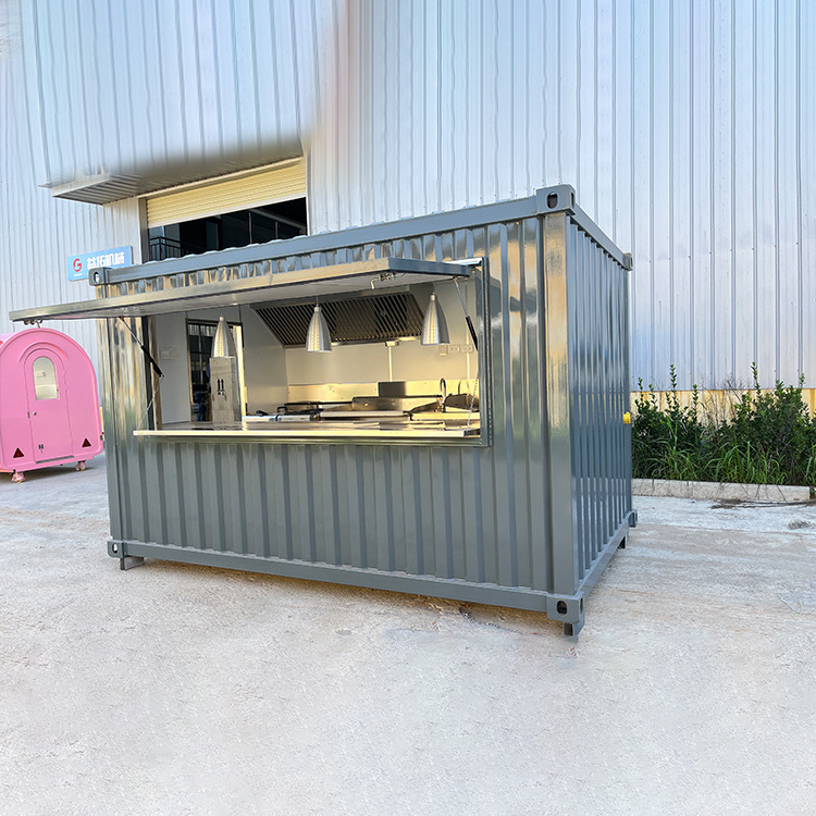 Prefabricated movable coffee shop container coffee unit build custom Modified shipping container restaurant