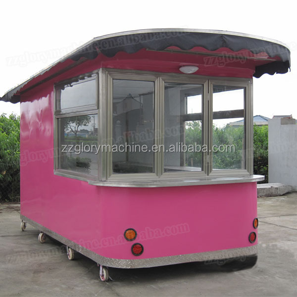 Mobile Food Kiosk/ Mobile Coffee Shop With Wheels Design/ Pizza Food Cart For Sale