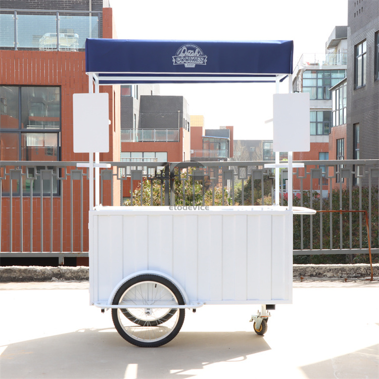 Factory Supply Mobile Kiosk and Push Cart Fast Food Restaurant Bike Restaurant Fruit Cart