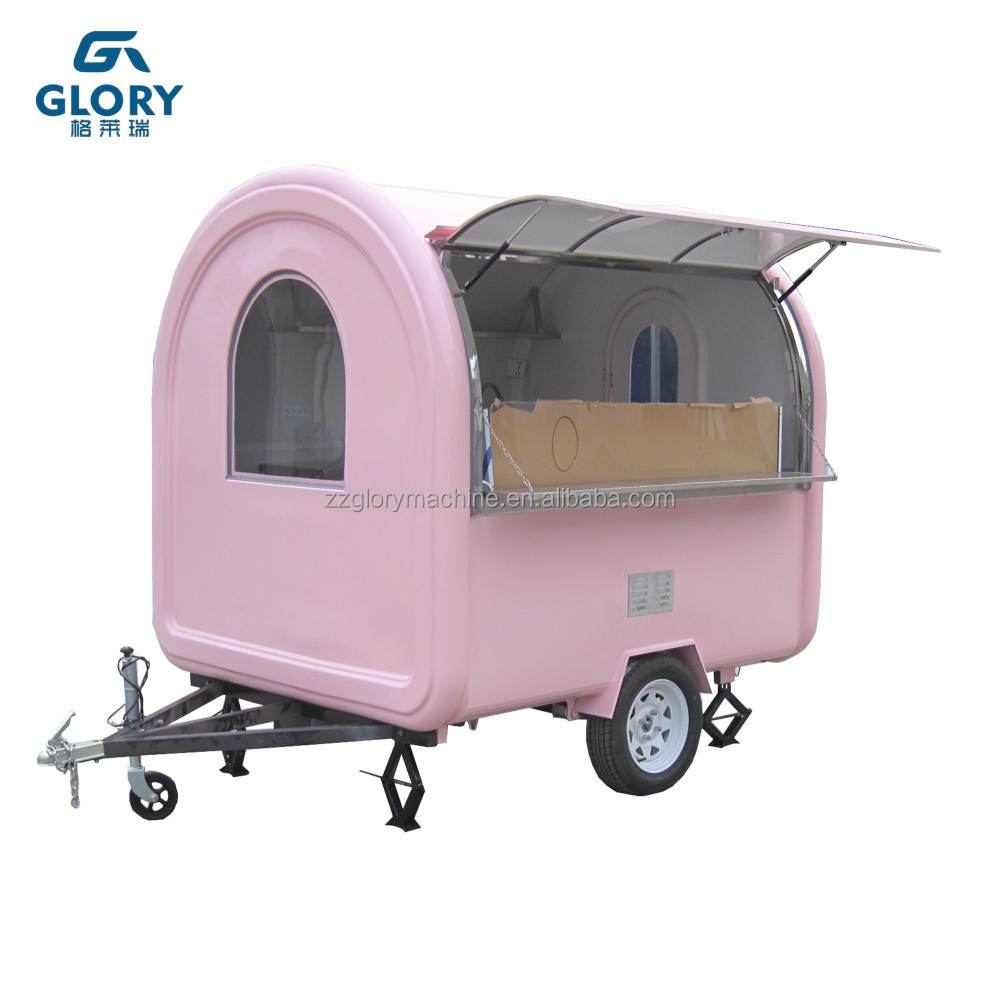 China Supplier Street Mobile Kiosk Fast Food Cart Trailer, Mini Donut Truck, Electric Food Cart With CE Approved