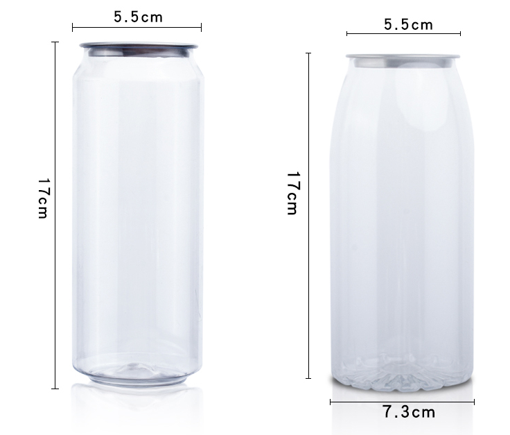 PET transparent soda plastic juice milk easy open ends candy can