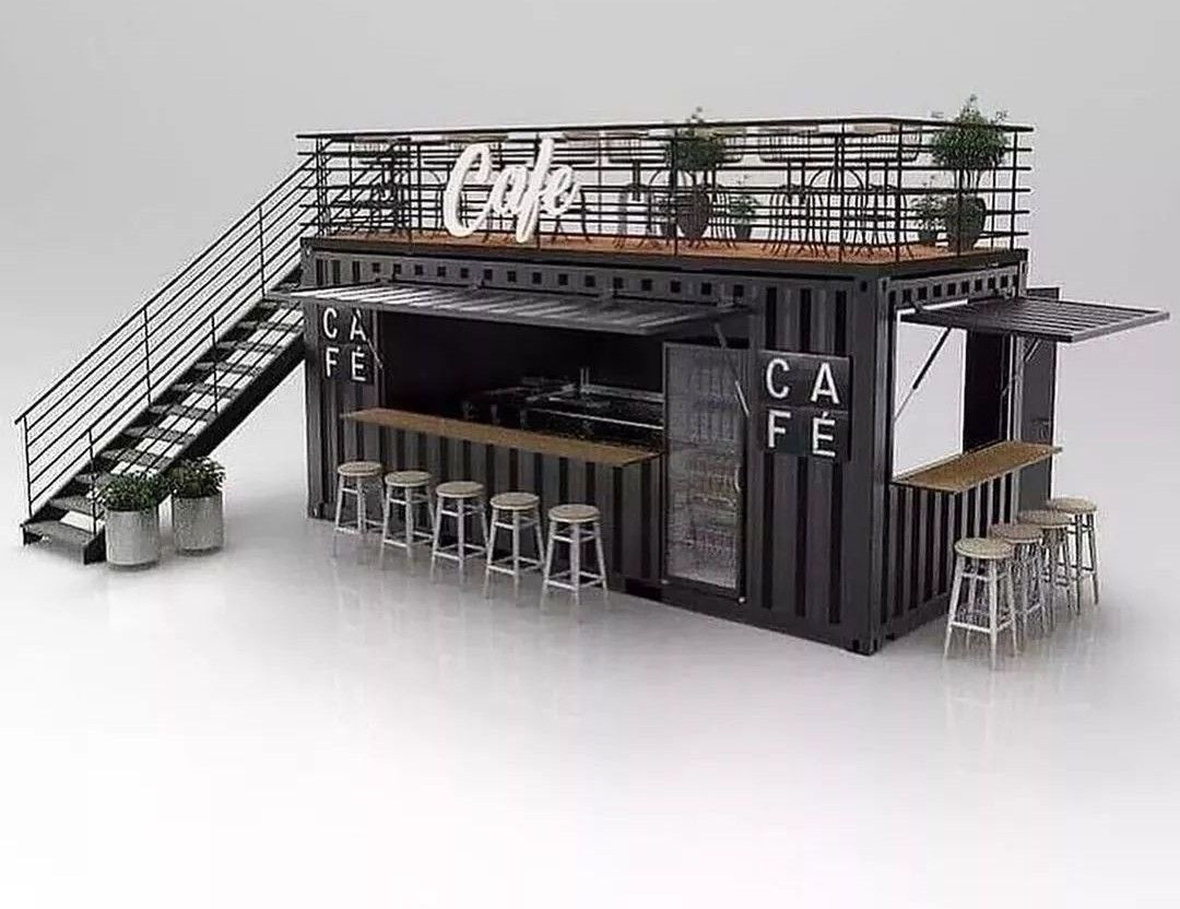 China Hot Selling Shipping Containers Restaurant Kitchen Container Pub Bar kiosk Float 40ft Container Restaurant