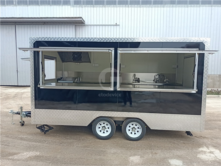 Custom Size Street Mobile Kitchen Pizza Trailer Taco Restaurant Fast Food Kiosk Bbq Food Truck