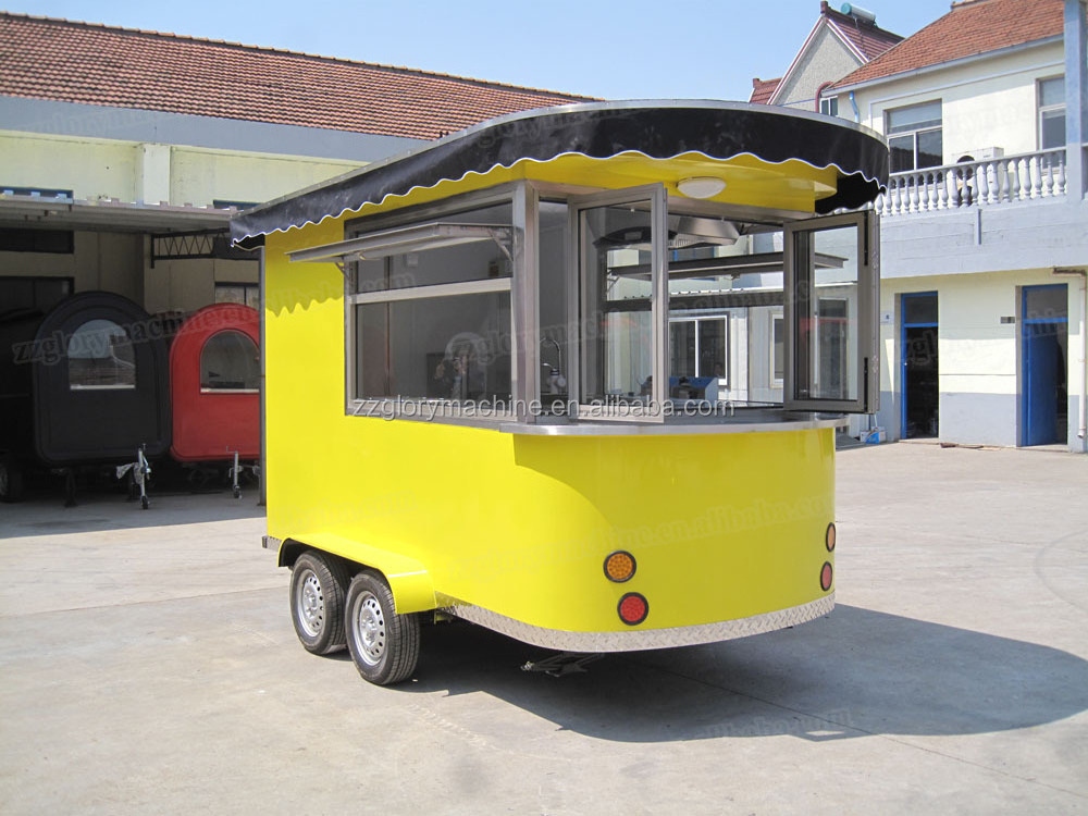 Mobile Food Kiosk/ Mobile Coffee Shop With Wheels Design/ Pizza Food Cart For Sale