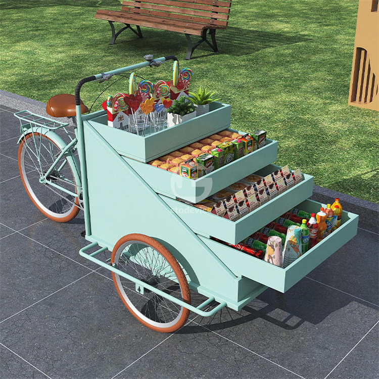 Mobile Coffee Bike Cart Electric Tricycle Food Bike Cart Ice Cream Cart outdoor cargo bike