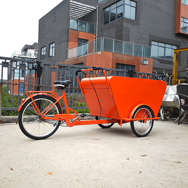 Mobile Tricycle Food Trolley with Umbrella street Vending bike Food Cart price for sale