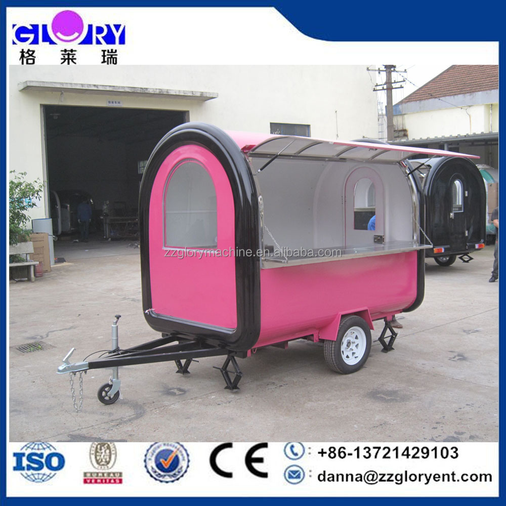 China Supplier Street Mobile Kiosk Fast Food Cart Trailer, Mini Donut Truck, Electric Food Cart With CE Approved