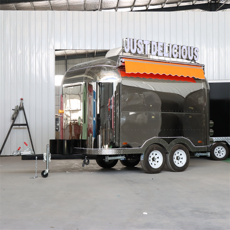 New American Standard Square Top Outdoor Ice Cream Fast Food Truck / Mobile Food Trucks With fully kitchen