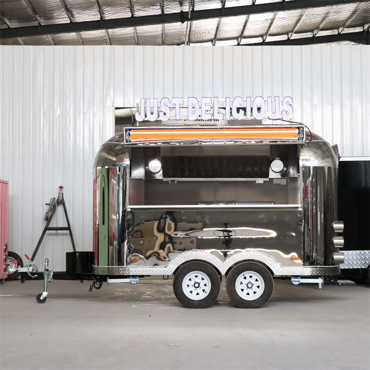 High quality mobile food cart, poffertjes mobile fruit trucks in USA, food stall design