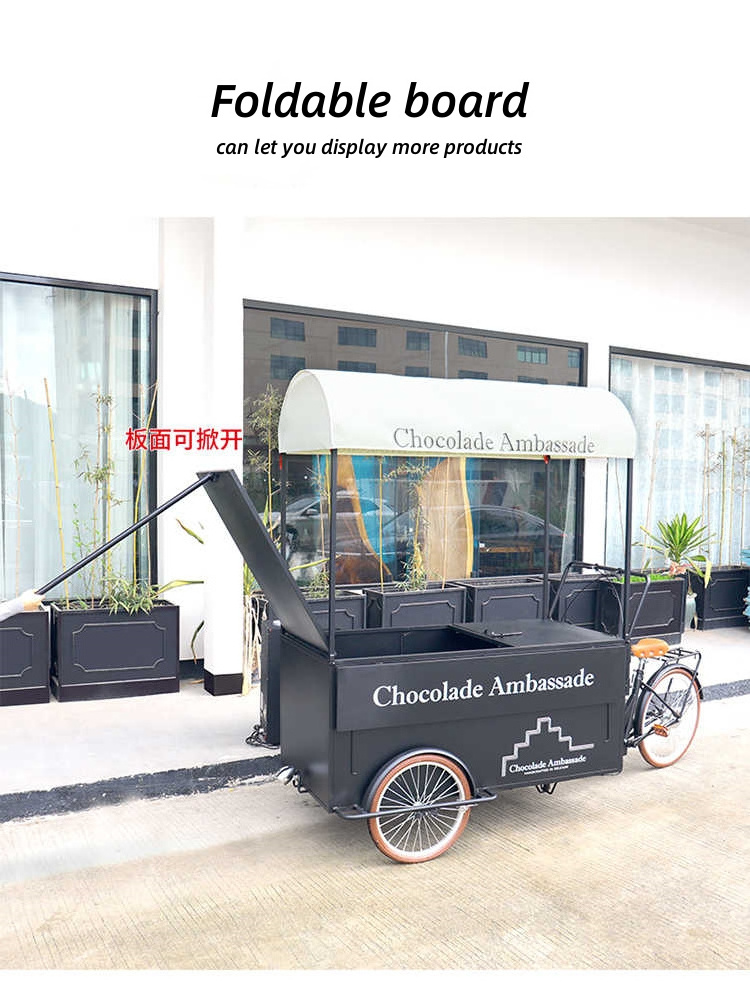 Electric cargo tricycle food trucks tricycle electric for food with solar panel tricycle bike food cart