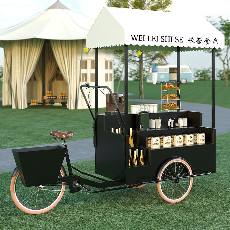 Food cart tricycle fast food cart bike electric food ice cream truck tricycle for cargo