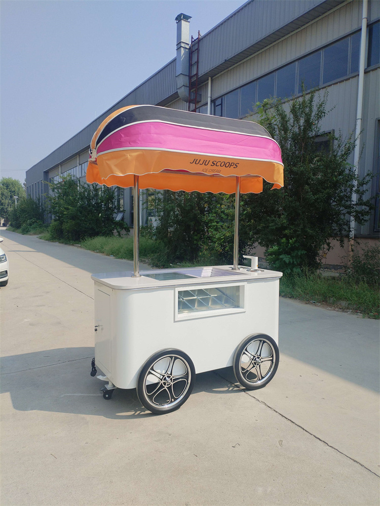 Ice Cream Display mexican gelato ice cream cart for sale