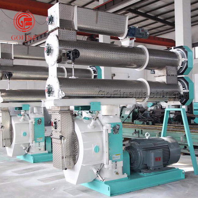 Ring Die Biomass Wood Pellet Mill Animal Feed Processing Machines of Chicken Cow Pig