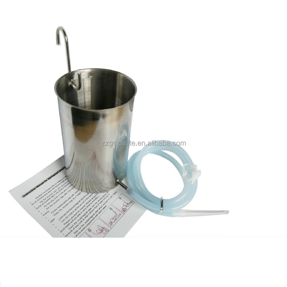 1L Stainless Steel Coffee Enema Bucket Kit for Colon Cleansing