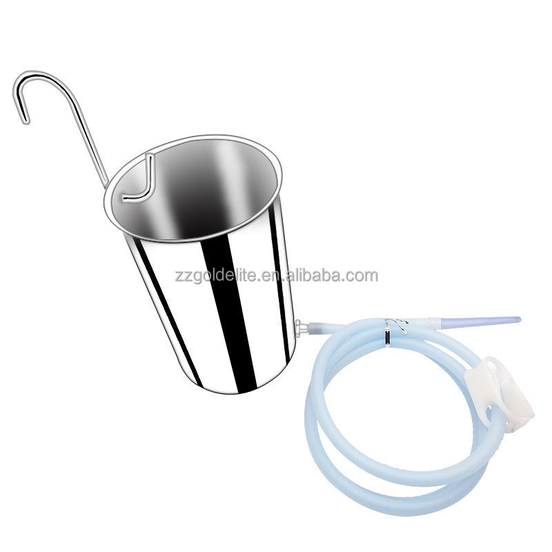 1L Stainless Steel Coffee Enema Bucket Kit for Colon Cleansing