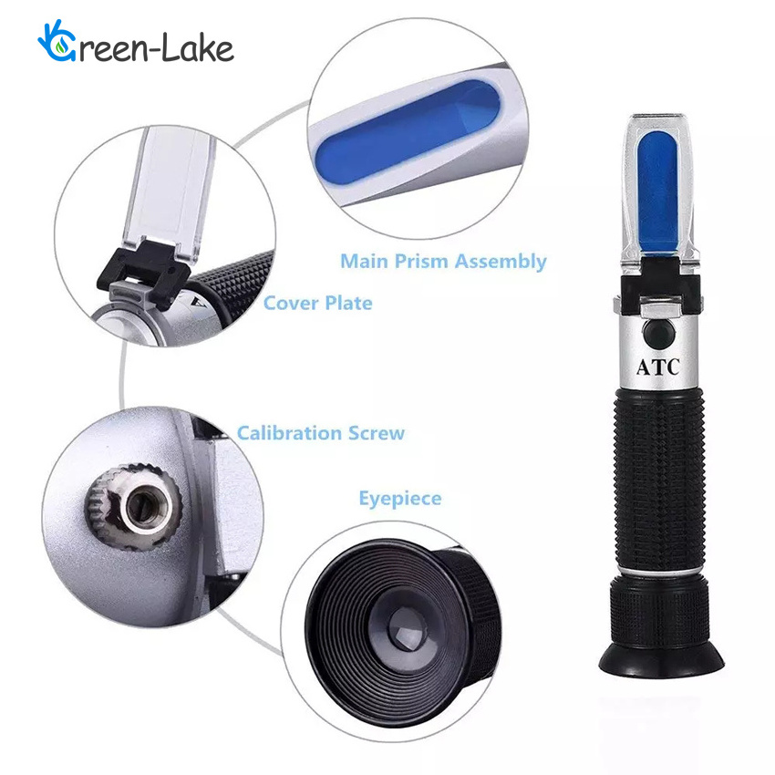 Laboratory portable handheld hand held auto grape wine 0-40% brix 0-25% vol alcohol refractometer refractometers