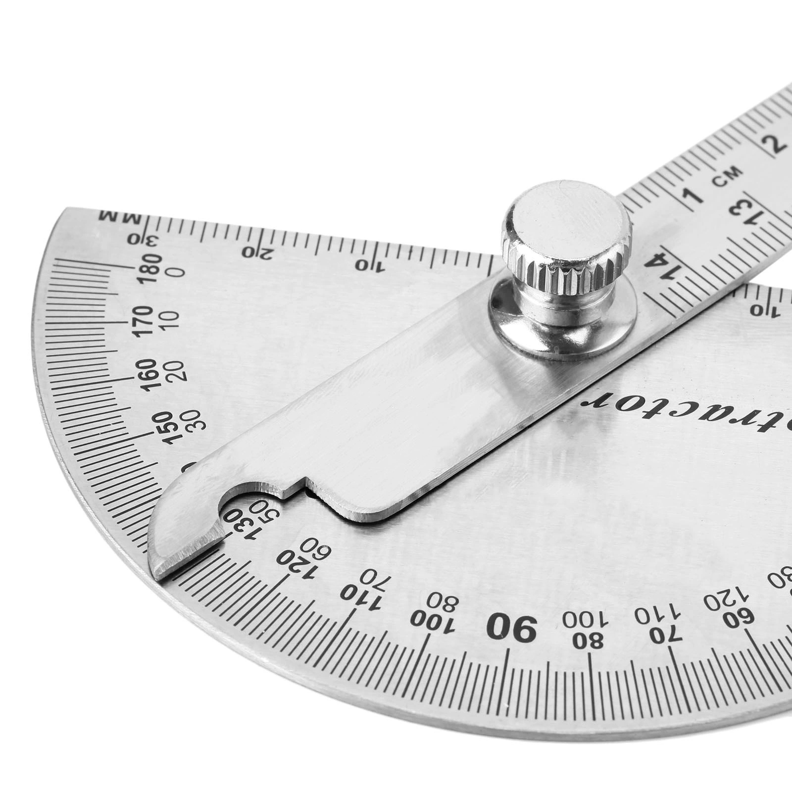 Stainless steel angel ruler 100mm 180 degree Protractor