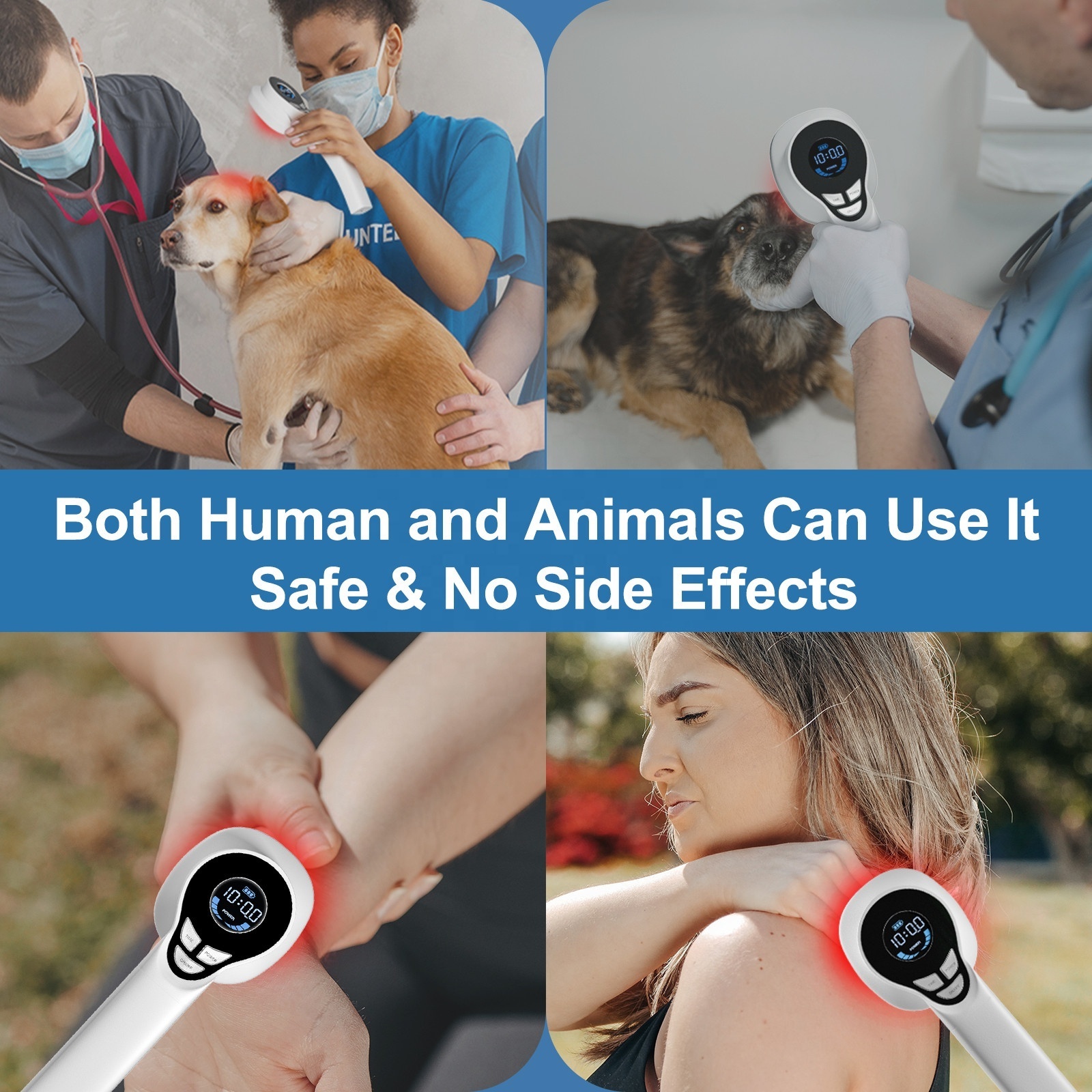 GTSEMILALI Red Light Therapy for Dogs Handheld Cold Laser Therapy Vet Device Infrared Light Therapy for Pet Relief Pain