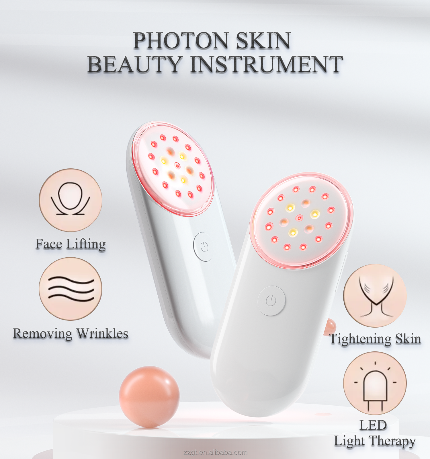 home use portable led light facial instrument ems lifting beauty device face and neck lift