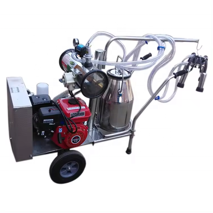 Electric Pulse Adjust Speed Automatic Stop Goat Milking Machine Sheep Farm Equipment Portable Goat Milking Machines