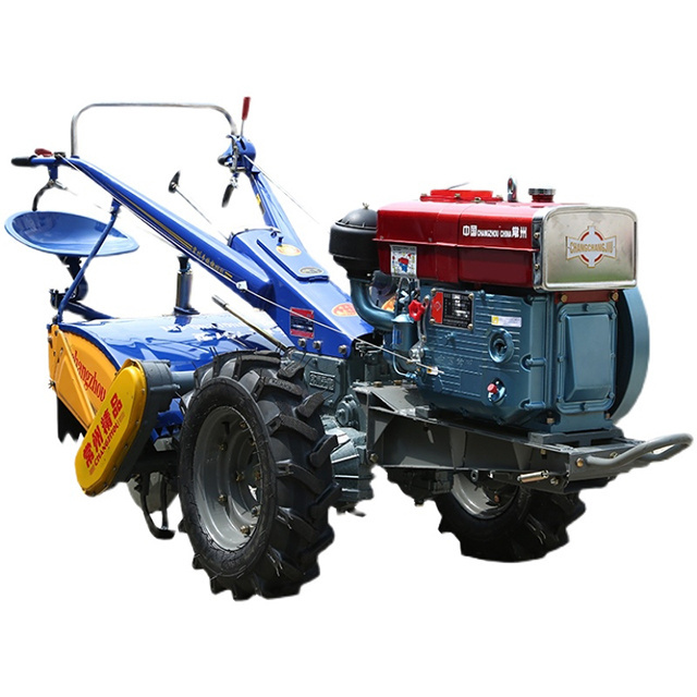 factory supply High Quality multifunctional 15hp 18hp 20hp tractors 2 Wheel Walking Hand Tractor / power tiller