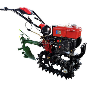 New arrival Gasoline and Diesel chain track power Small Plough farm Cultivator Mini Power Tiller planter machine