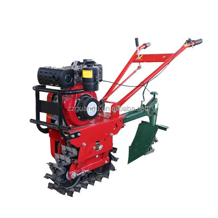 ZZGD rotary tiller 7hp 9hp small gasoline diesel multifunctional cultivators ploughing ditching ridging weeder walking tiller