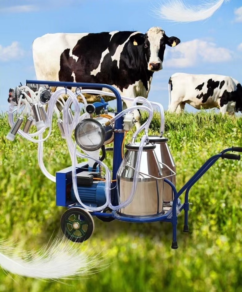 Electric Pulse Adjust Speed Automatic Stop Goat Milking Machine Sheep Farm Equipment Portable Goat Milking Machines