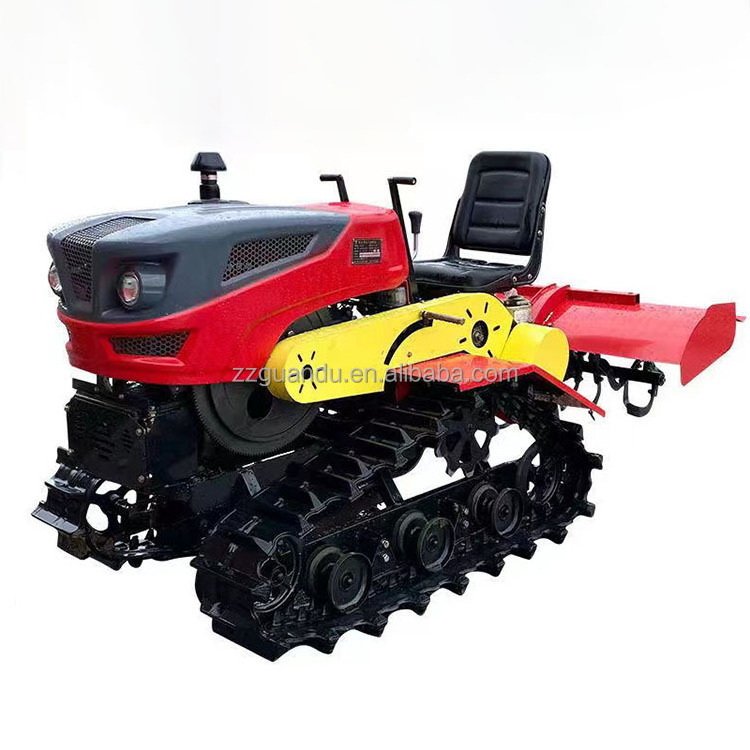 Ride on china agricultural machinery mini crawler cultivator Farm Ploughing Machine Rotary power Tiller