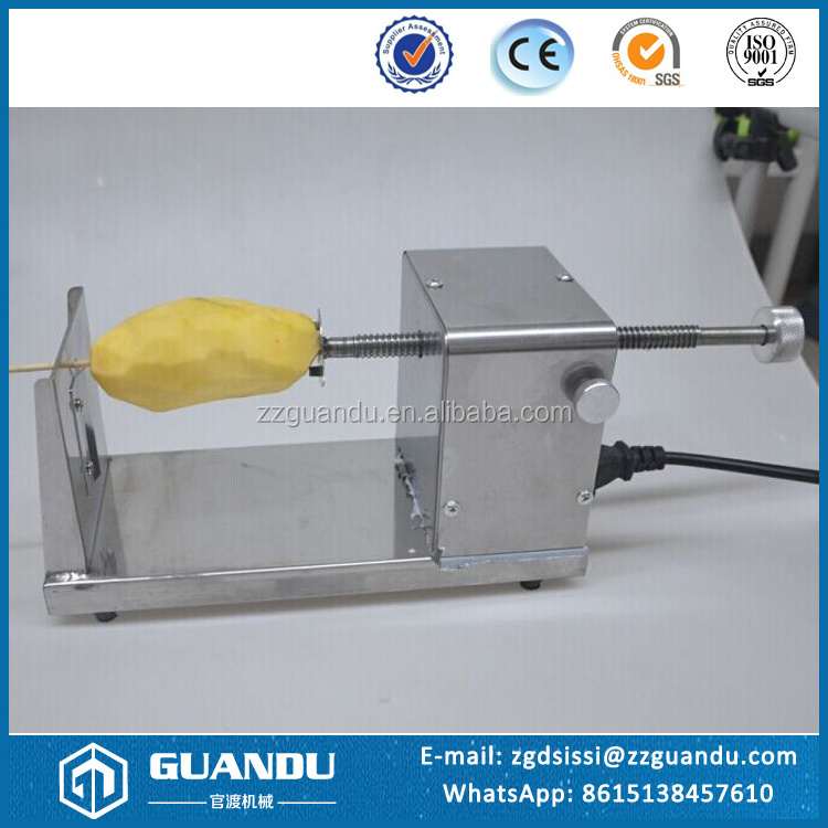 professional potato chips slicer / spiral potato cutter / Potato Cutting Machine