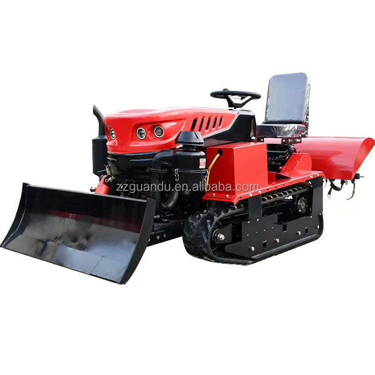 Ride on china agricultural machinery mini crawler cultivator Farm Ploughing Machine Rotary power Tiller