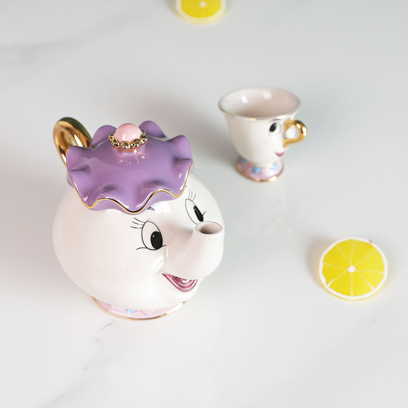 Wholesale Beauty and the Beast porcelain tea sets with teapot ceramic tea pot and cup set