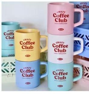 Korea ins retro macaron ceramic mug simple couple coffee cup wholesale