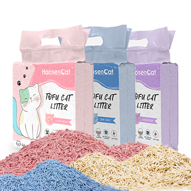 Bulk Cat Litter Wholesale Catlitter Kitty Sand Low Tracking Biodegradable Strong Clumping Flushable Tofu Cat Litter