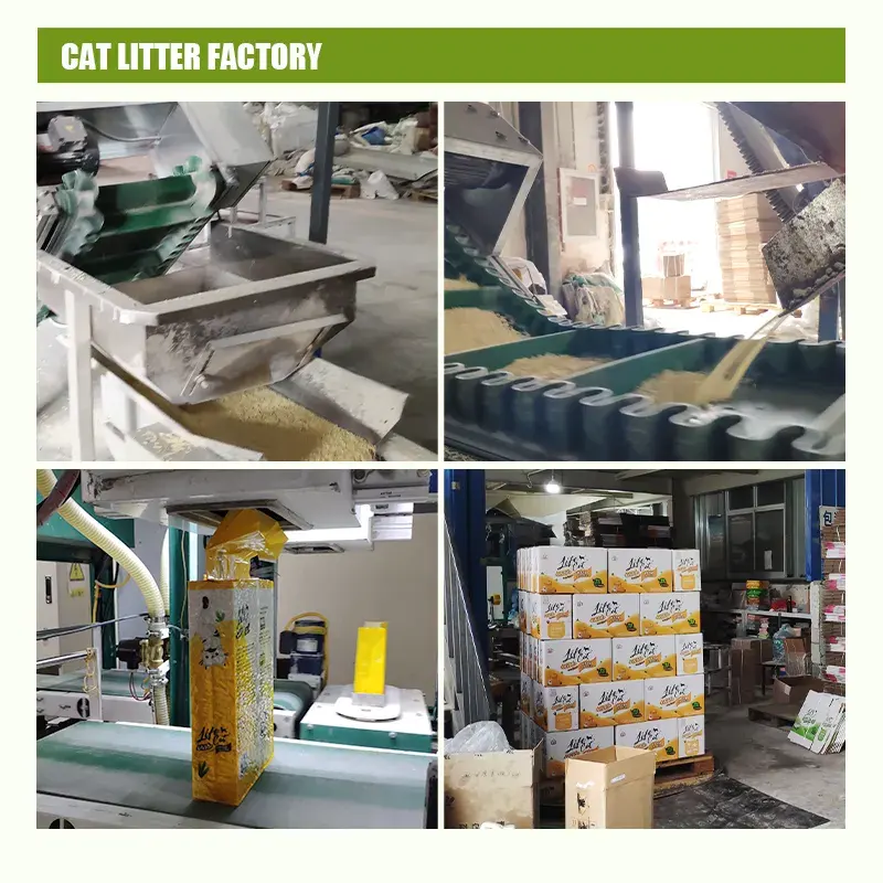 Bulk Cat Litter Wholesale Factory OEM Catlitter Low Tracking Kitty Sand Clumping Tofu Cat Litter