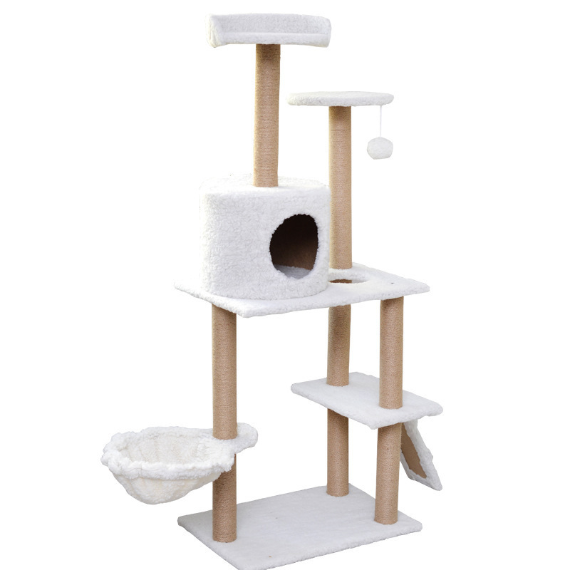 Cat Tree Factory House Luxury Export Multi Layer Wood Sustainable Wood Cat Tower Small Outdoor Wooden Cat House Pet Toys