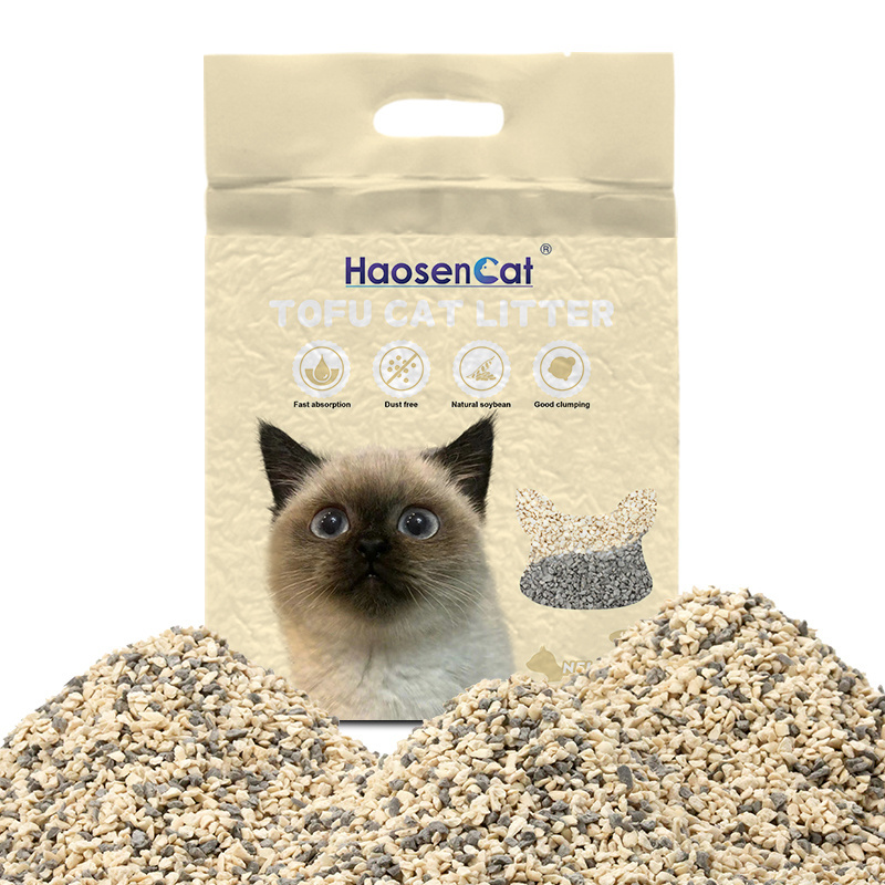 OEM Soluble Cat Litter New Products Safe Deodorization High Quality Crushed Activated Charcoal 6l Tofu Cat Sand Litter