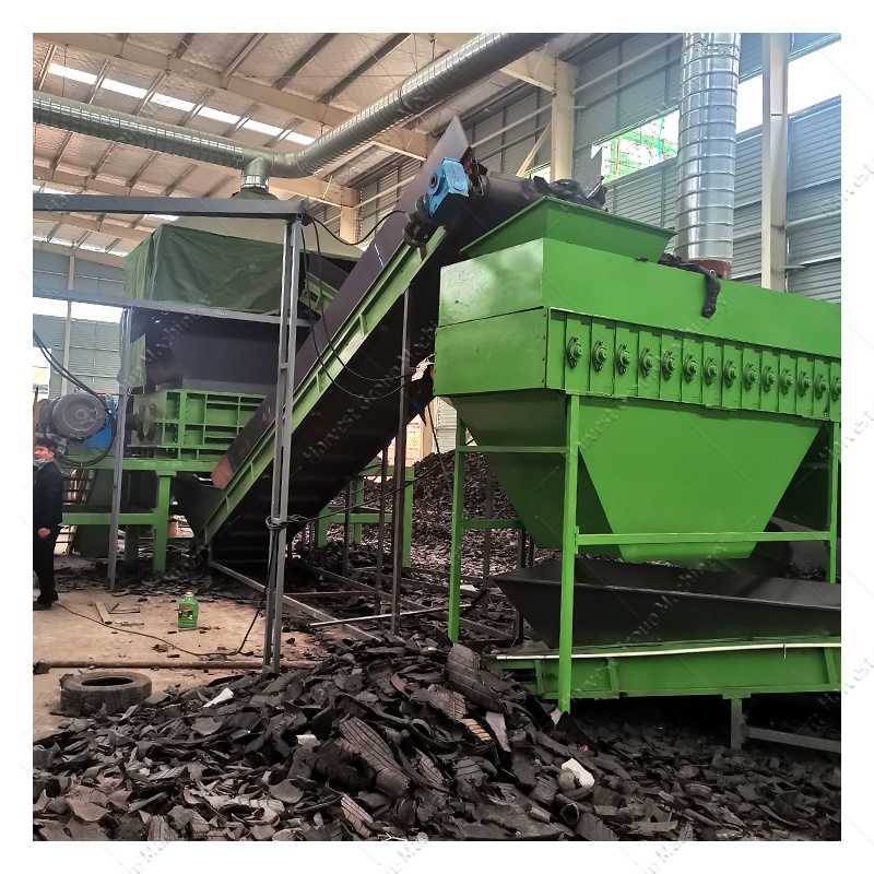 high output automatic Small tire shredder waste tire recycling machinery plant tyre recycling machine to make rubber powder