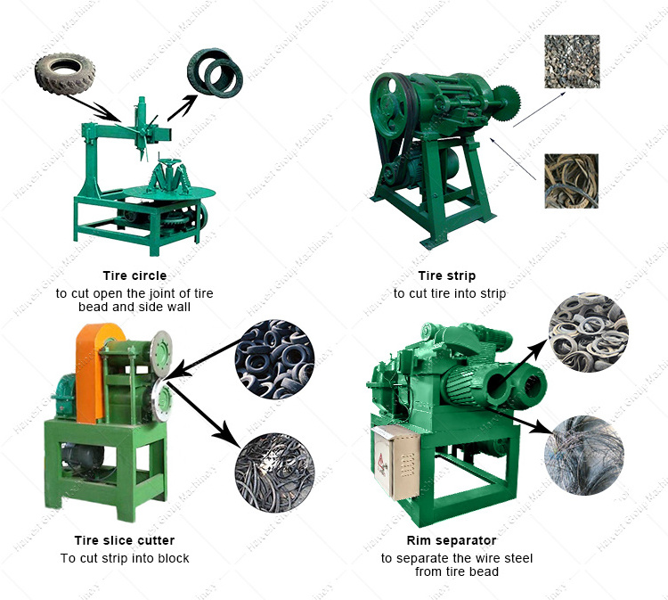 Factory Rubber Tyre Shredder Prices Waste Tire Recycling Rubber Powder Making Machine Waste Tire Recycling Production Line