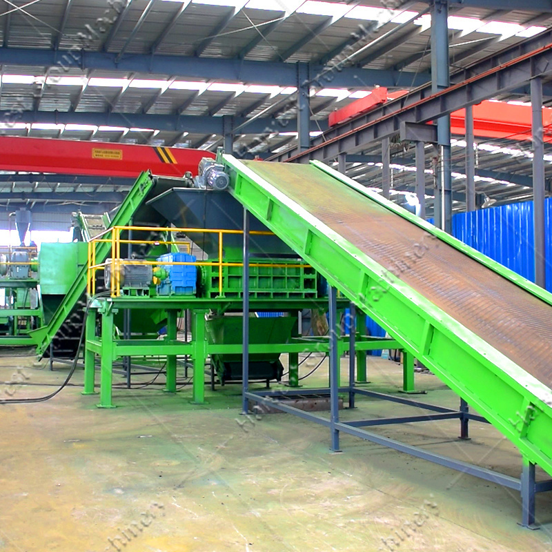 Automatic Waste Tire Recycling Crusher Price Old Tyre Rubber Shredding Machine tyre recycling shredder