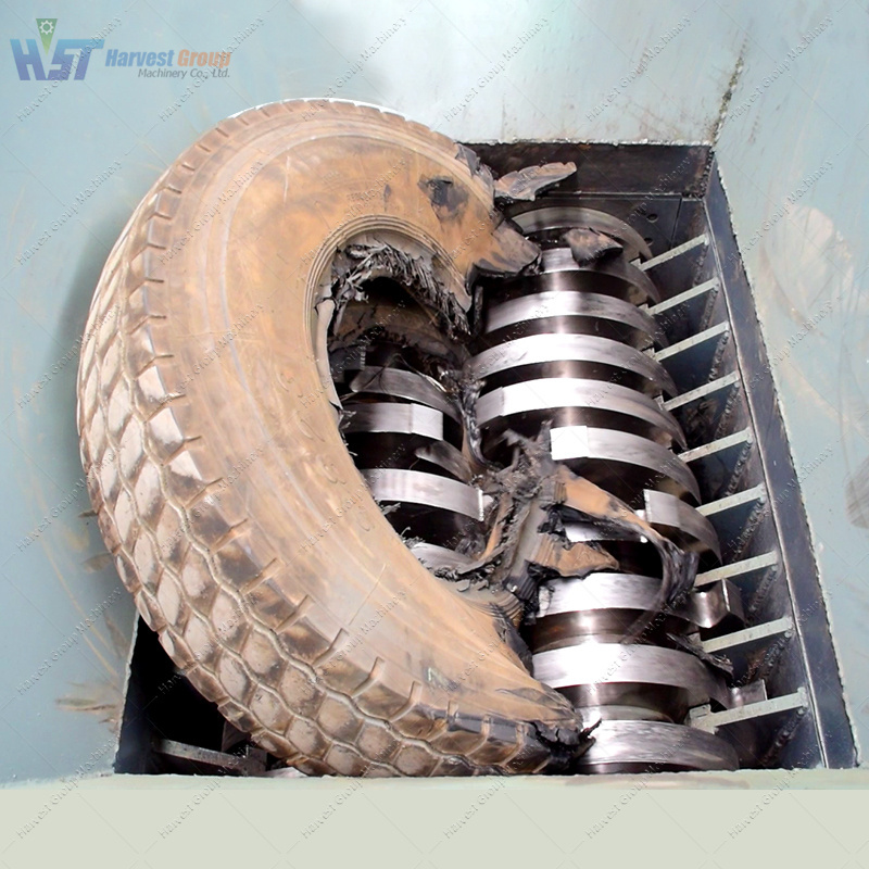 Multi Automatic PLC whole tire shredder tyre shredding machine tire recycling machine