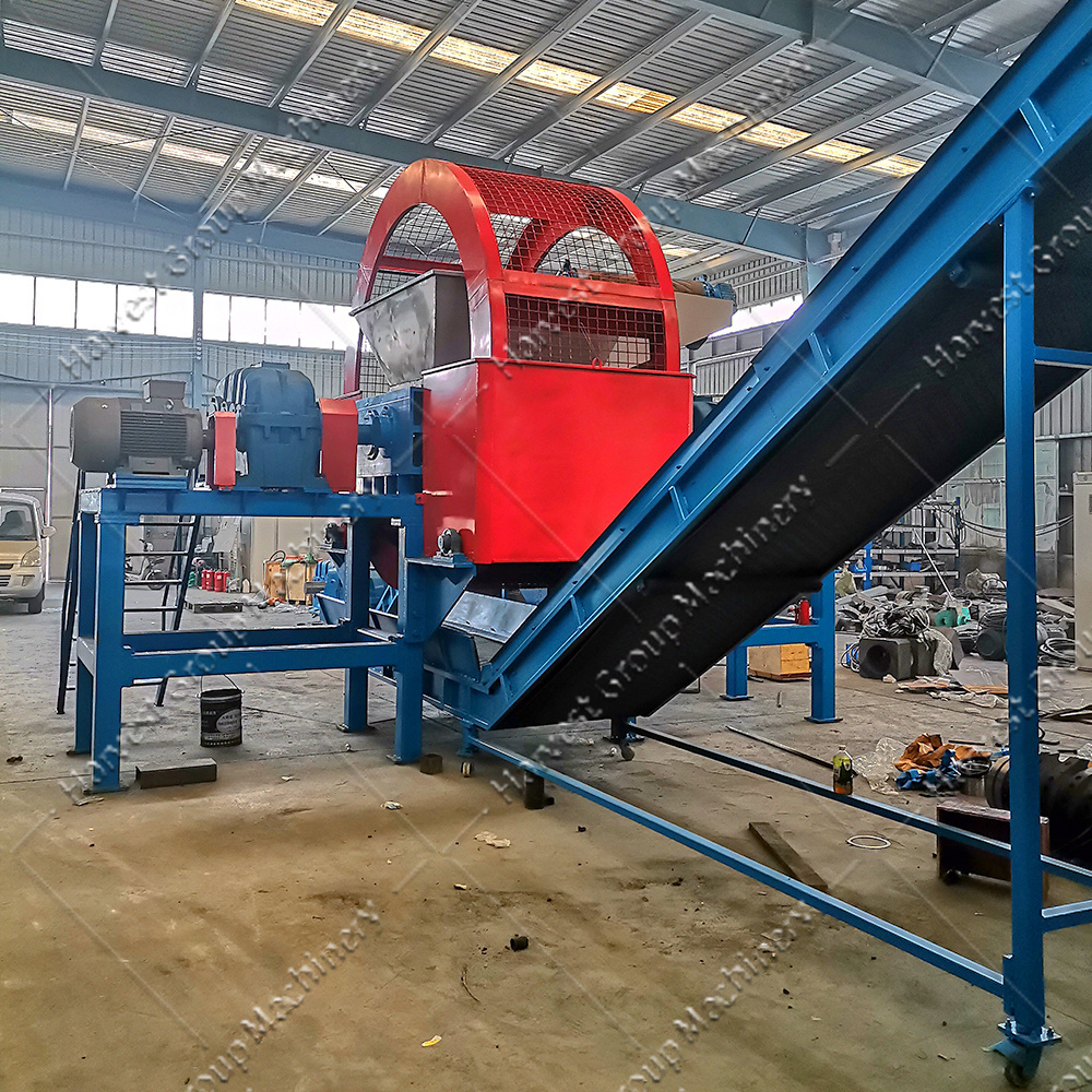 Newest Design automatic tire grinder rubber powder tyre recycling machine motorcycle tire shredder machine