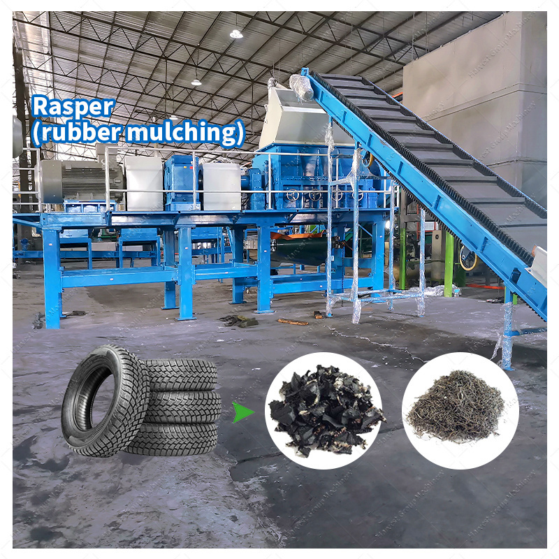 New Fully Automatic Tyre Shredding Machine tyre Cutting Machine other Rubber Recycling Machines