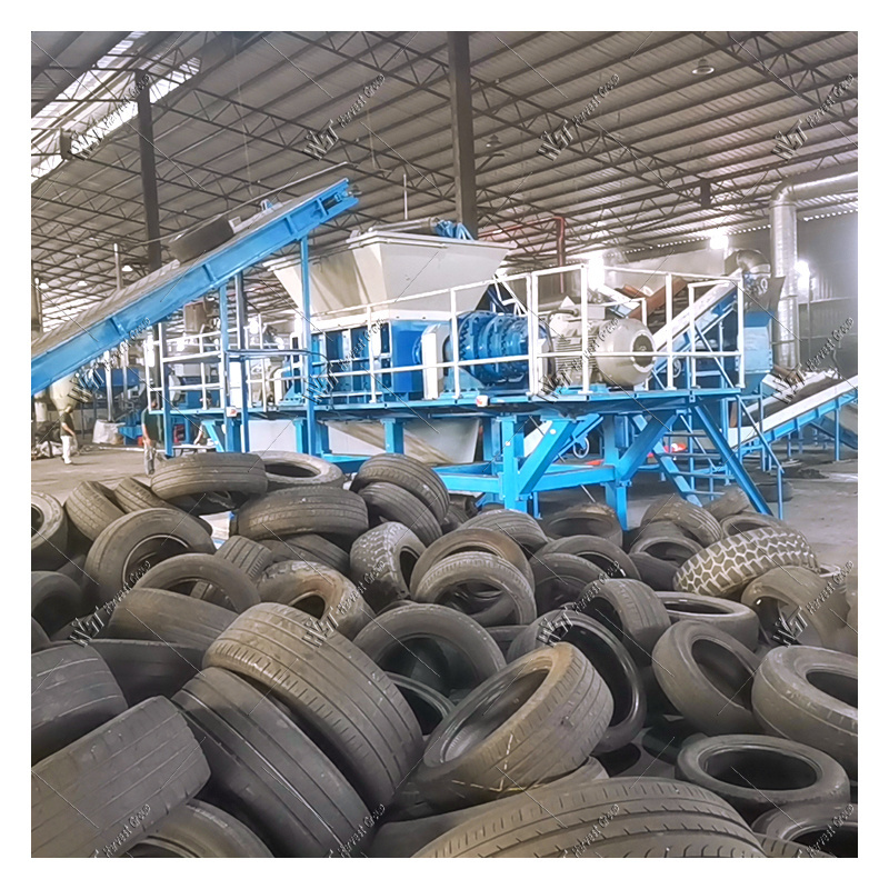 New Technology machine for recycling tyre  tyre recycling machine scrap rubber tire shredder machine